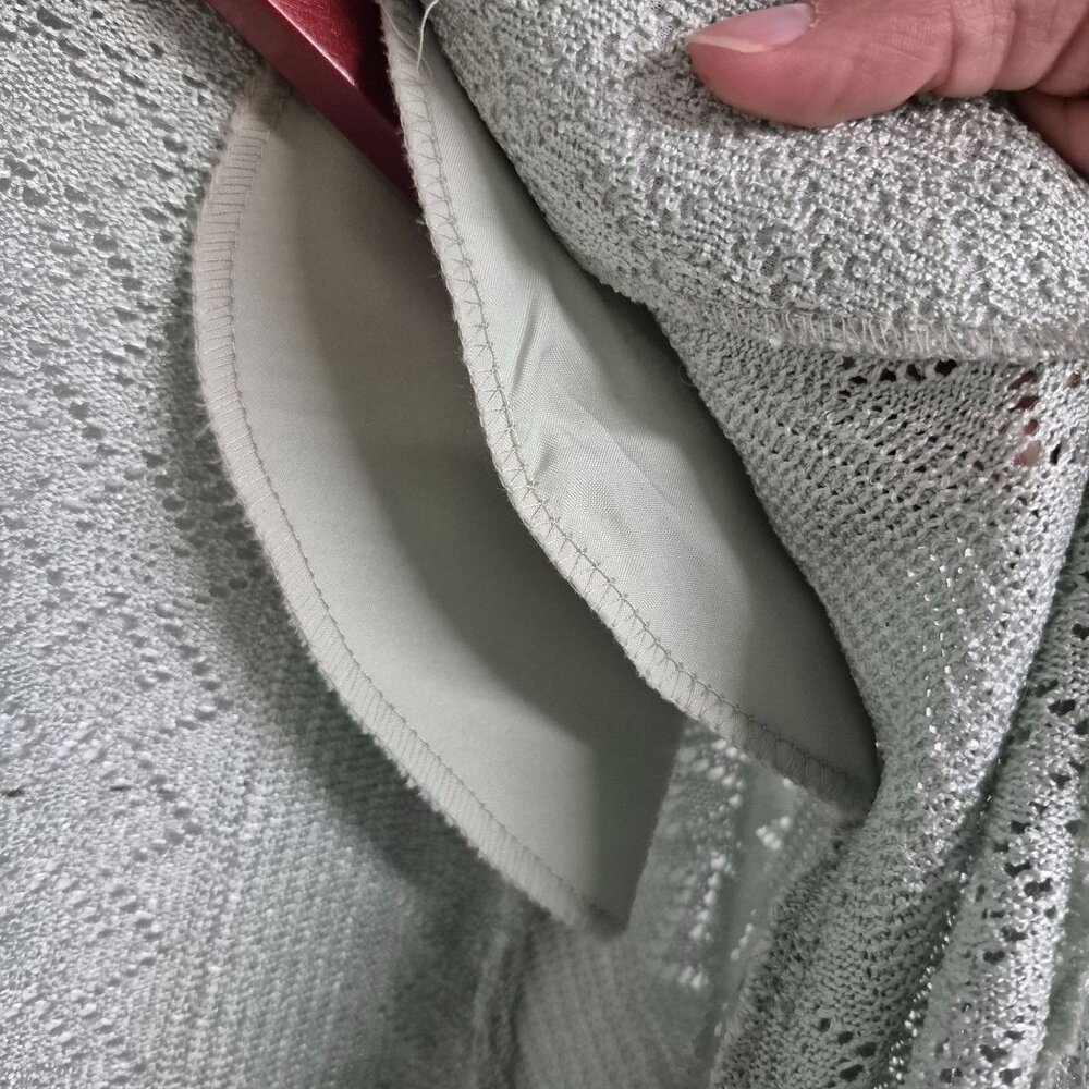 Vintage Florentine Womens Knit Cardigan Sz 10 Mint Green Short Sleeve Button-Up - Picture 8 of 8